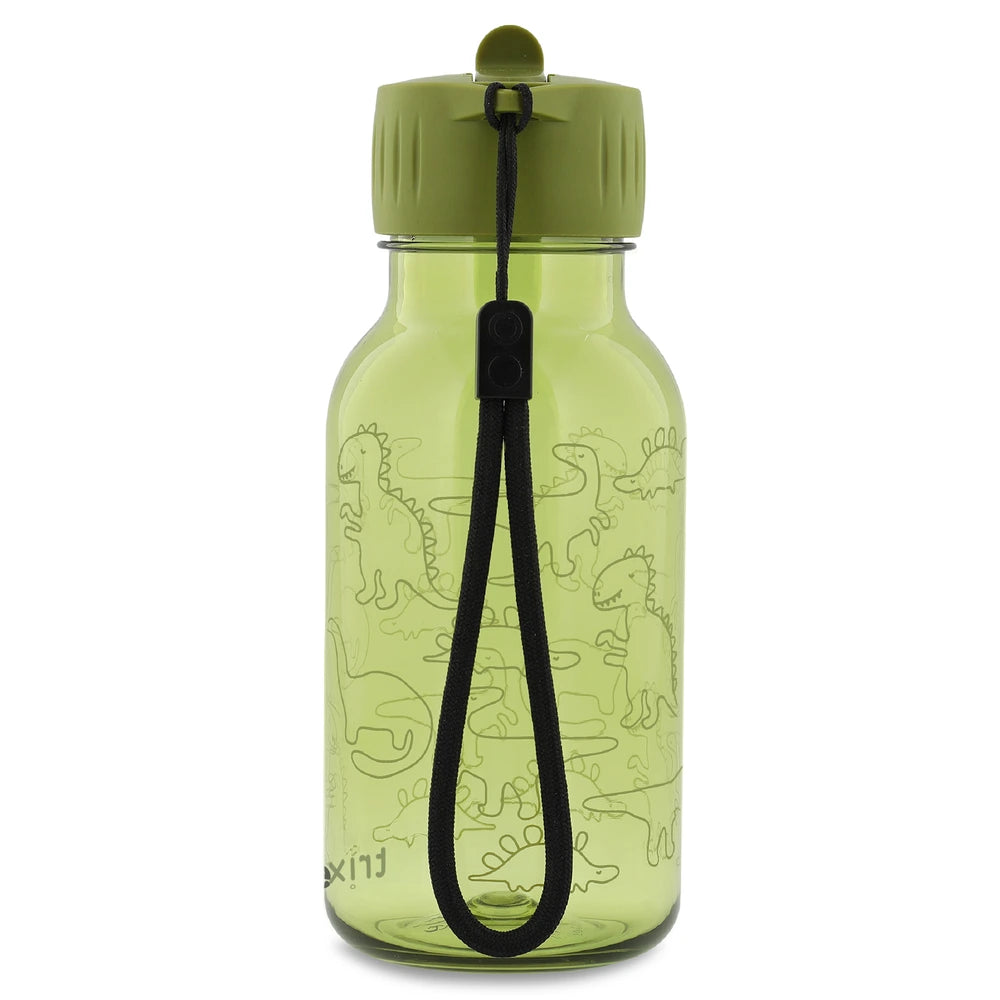 Trixie Tritan™ Kids Water Bottle | 350 ml Leak-Proof Drinking Bottle with Easy-Sip Spout, Carry Loop &amp; Dishwasher-Safe Design | 3 Years Onwards | Daring Dino