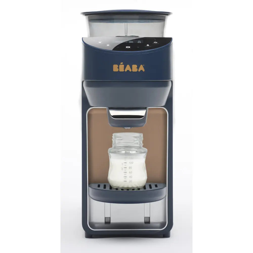 Beaba Milkeo Plus Automatic Baby Bottle Maker &amp; Formula Dispenser - Instant Warm Bottles in 20 Sec, Smart Touchscreen, Multiple Temperature Settings, Baby Formula Mixer &amp; Milk Maker for Infants, Night Blue, 0m+