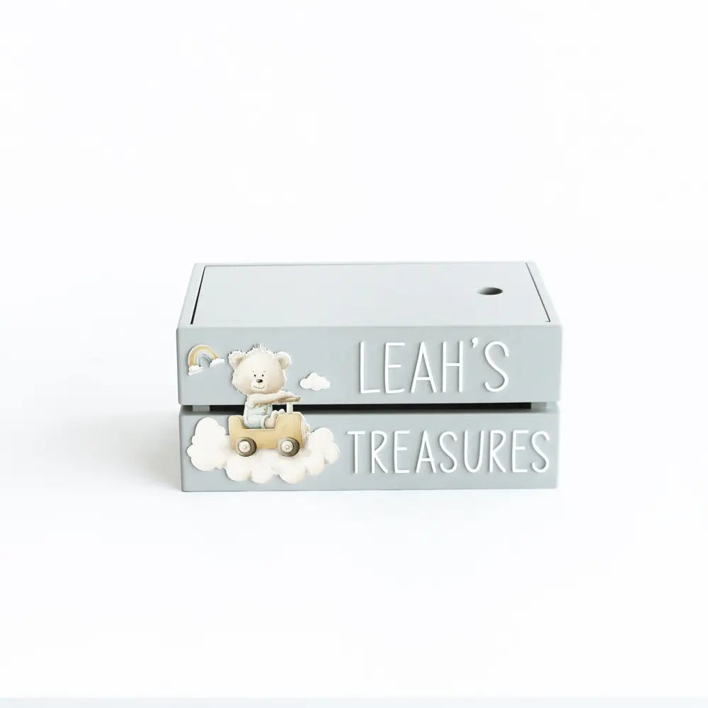 The Tiny Trove My Treasure Box (Teddy) - Grey