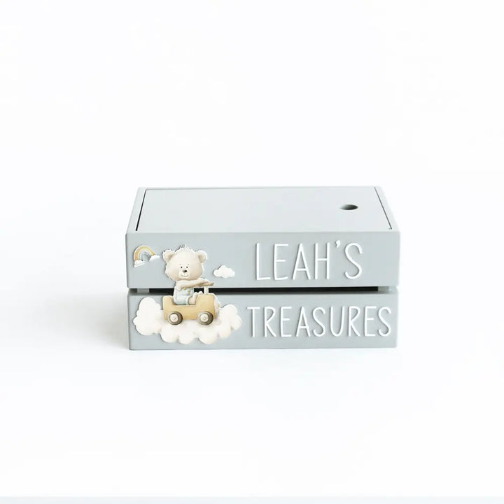 The Tiny Trove My Treasure Box (Teddy) - Grey