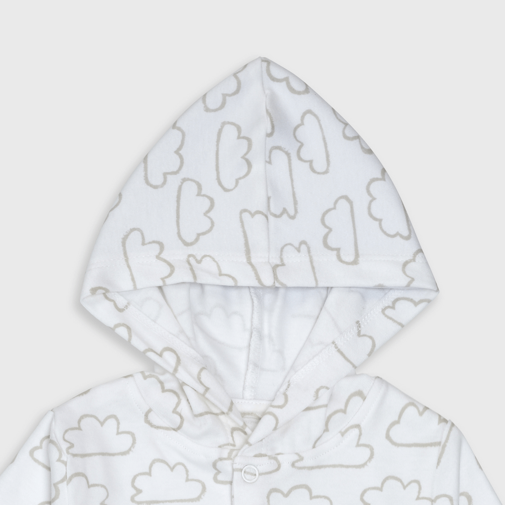 Enfants Whispering Clouds (White) - Baby Jumpsuit