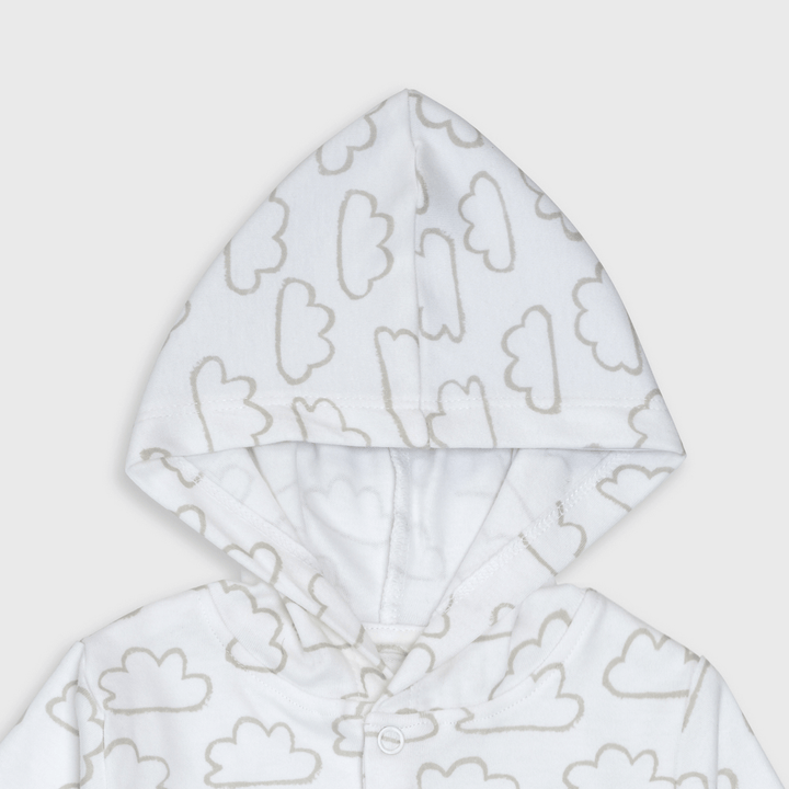 Enfants Whispering Clouds (White) - Baby Jumpsuit