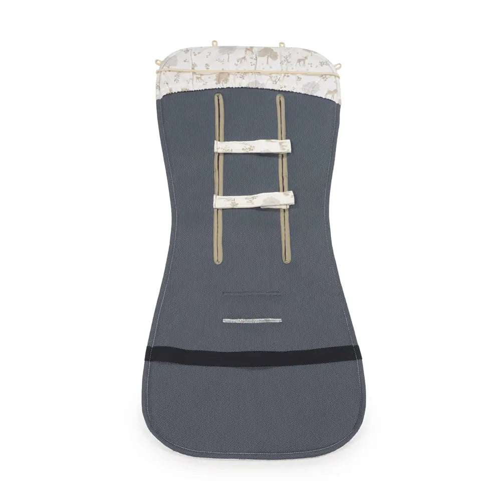 Pasito a Pasito Nara Universal Stroller Seat Liner, 100% Cotton with Breathable Backrest and Adjustable Opening