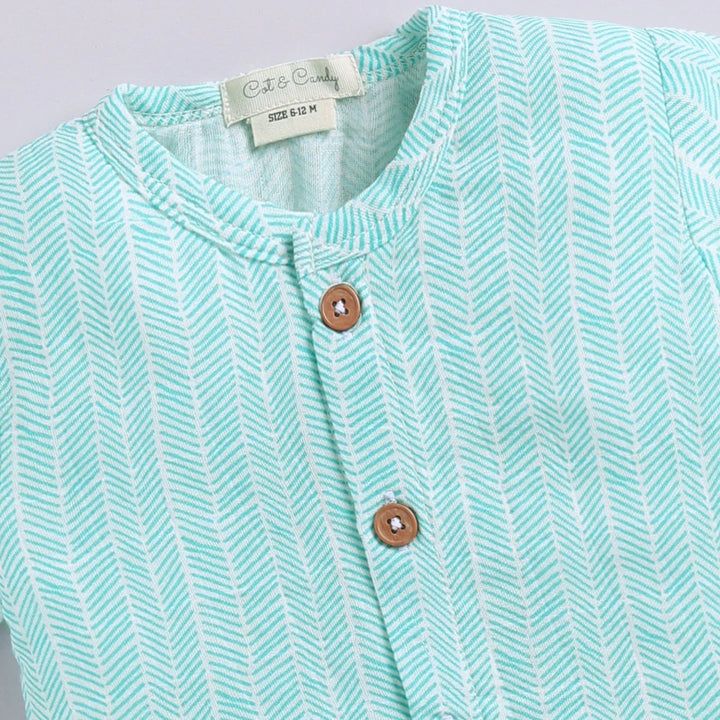 Cot &amp; Candy Baby Baby Organic Muslin Clothing Set - Green Check print