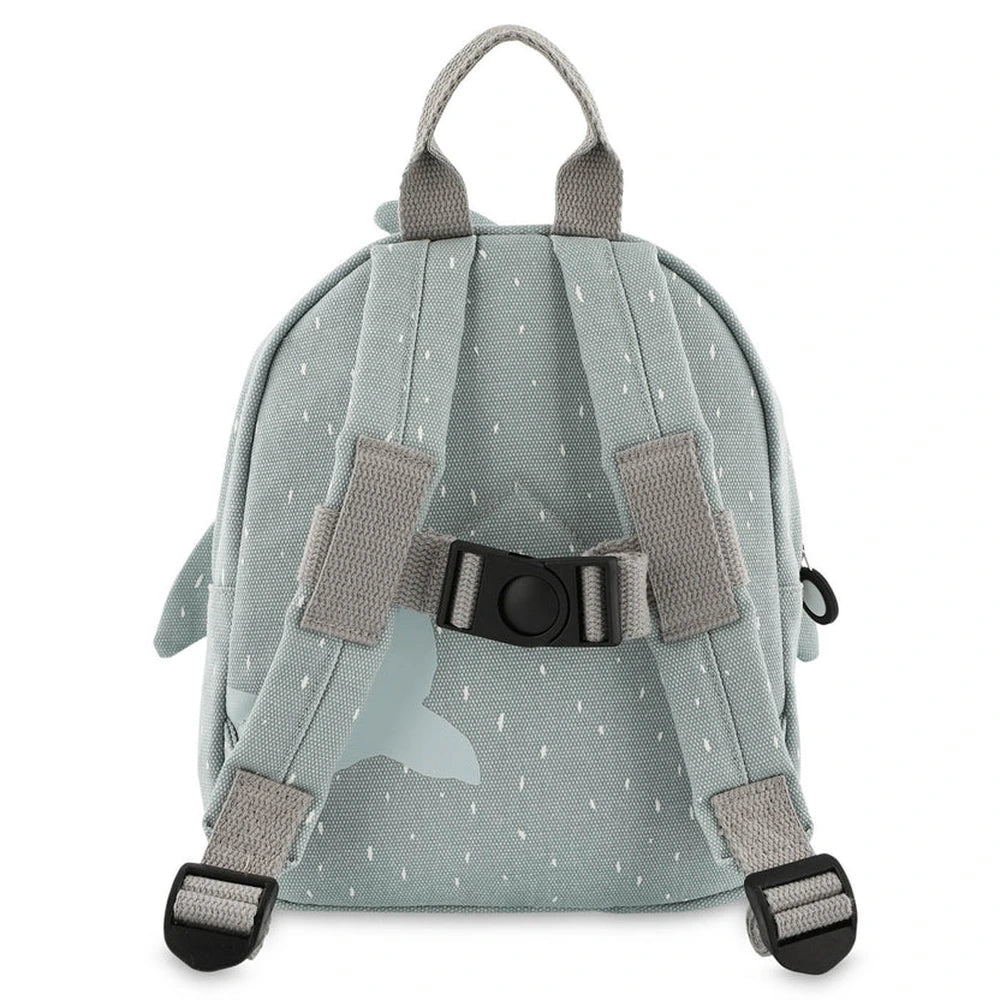 Trixie Small Kids Backpack for Toddlers | Lightweight Water-Repellent Daycare &amp; Travel Bag with Adjustable Padded Straps, Front Pocket &amp; Name Tag | 2 Years Onwards | Mr. Shark