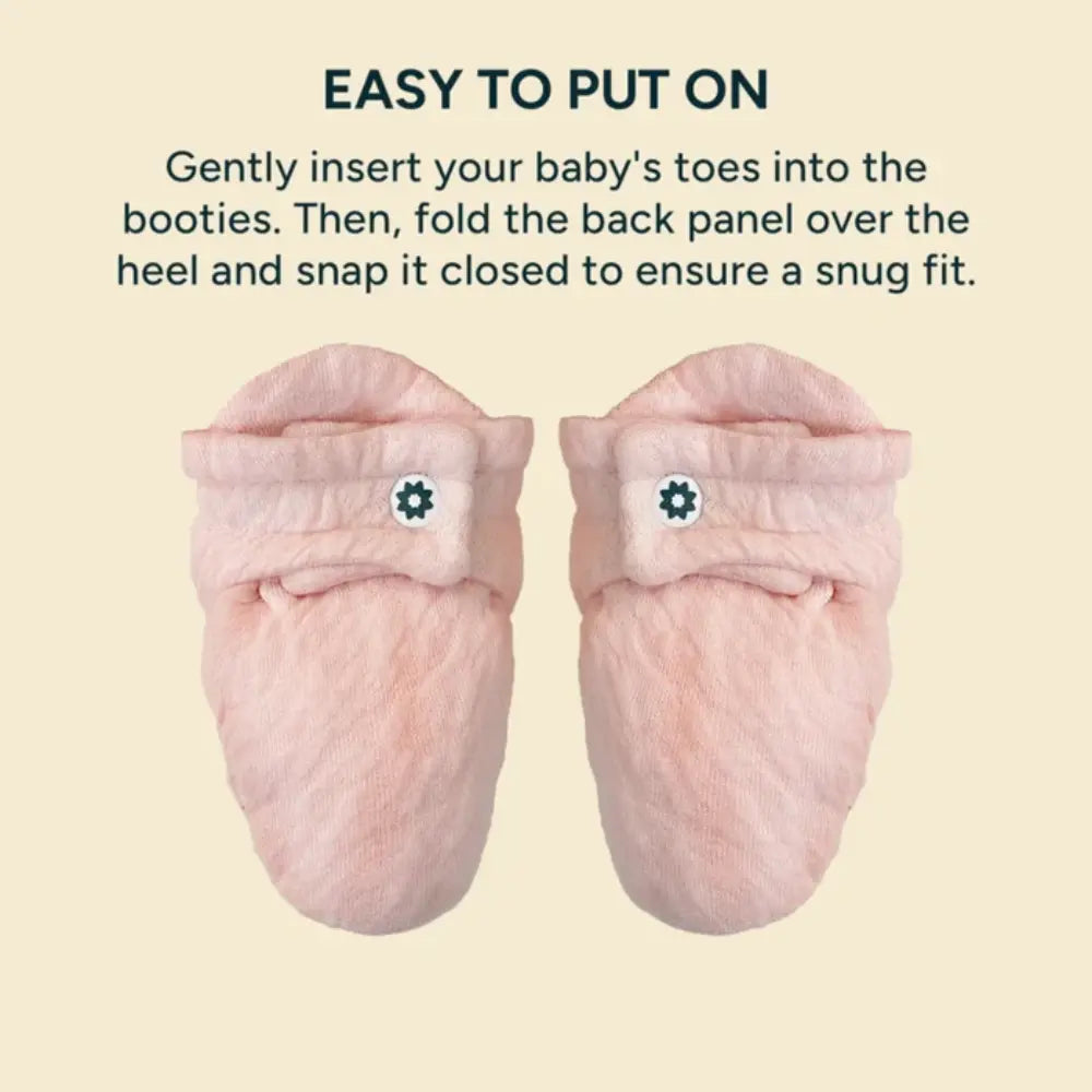 Nintara Soft Cotton Baby Booties | Pretty Pink