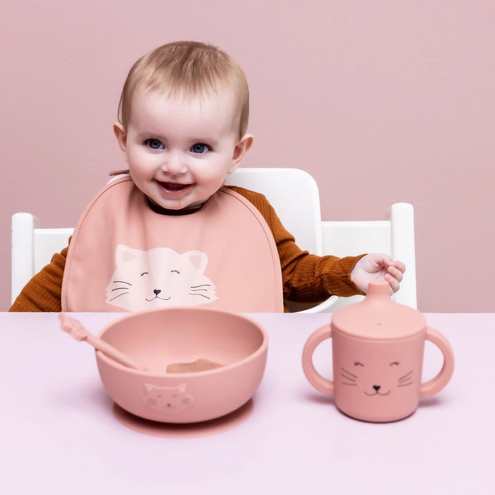 Trixie Silicone Suction Bowl | 100% Food-Grade Silicone Feeding Bowl with Stick &amp; Stay Base, Easy-Clean Design &amp; Self-Feeding Support | 4 Months Onwards | Mrs. Cat