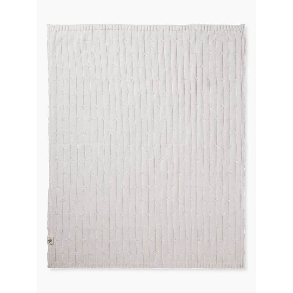 The Baby Trunk Elsa White Cotton Striped Mild Winter Blanket For New-born