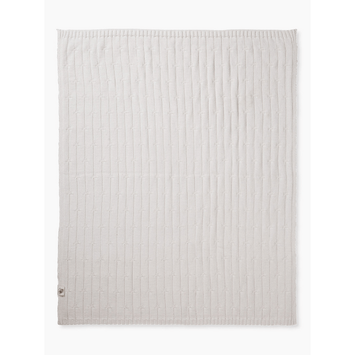 The Baby Trunk Elsa White Cotton Striped Mild Winter Blanket For New-born