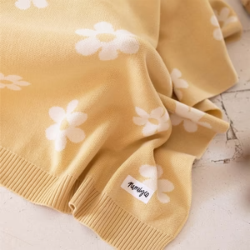 NamelyCo Bloom Name Blanket - Butter