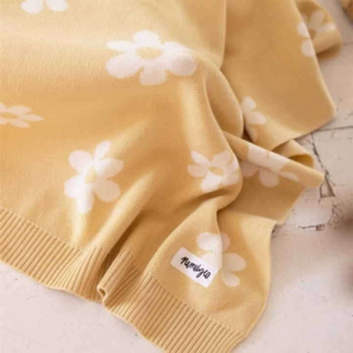 NamelyCo Bloom Name Blanket - Butter