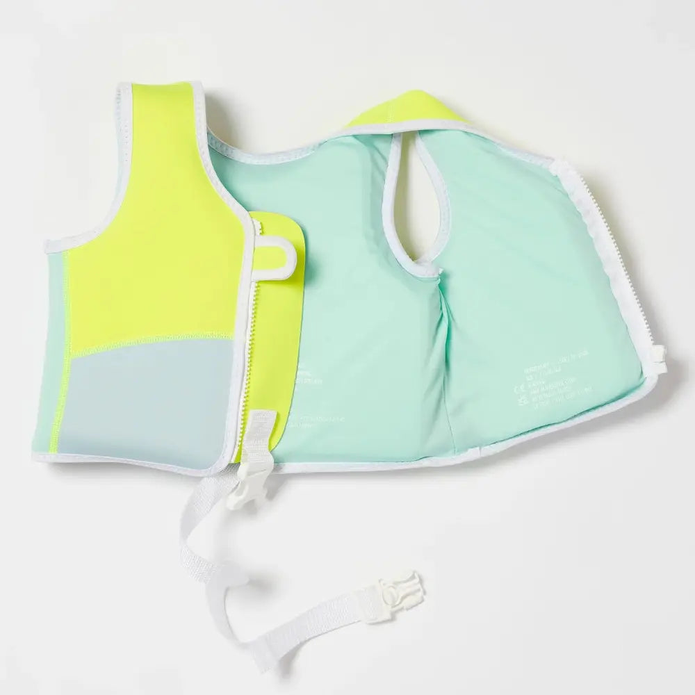 SUNNYLiFE Salty the Shark Swim Vest Neon Yellow