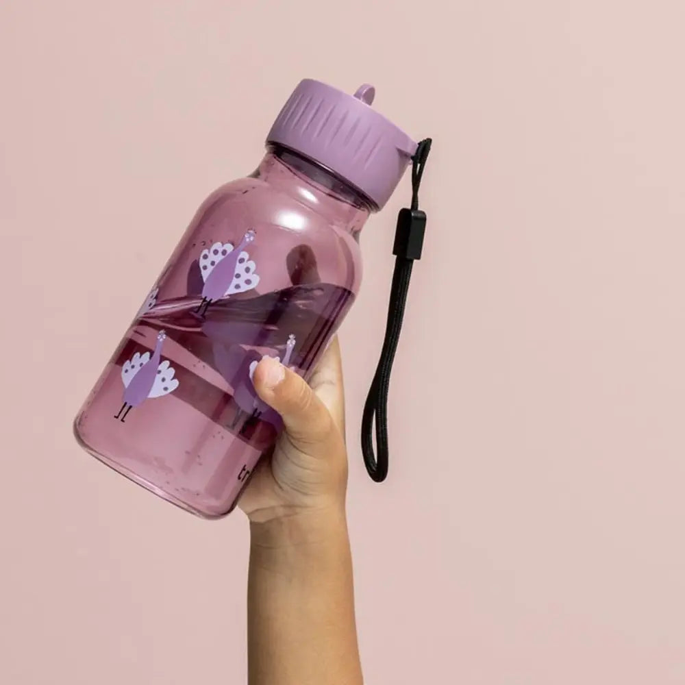 Trixie Tritan™ Kids Water Bottle | 350 ml Leak-Proof Drinking Bottle with Easy-Sip Spout, Carry Loop &amp; Dishwasher-Safe Design | 3 Years Onwards | Proud Peacock