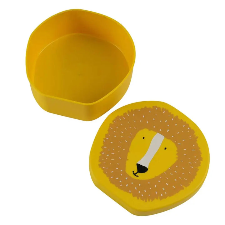 Trixie Animal-Shaped Kids Lunch Box | Durable Dishwasher-Safe Snack &amp; Meal Box with Easy-Open Secure Lid for School, Travel &amp; Picnics | 3 Years Onwards | Mr. Lion
