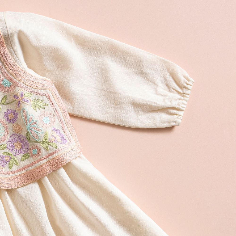 Baby Forest Poshaak Dress with Embroidered Jacket