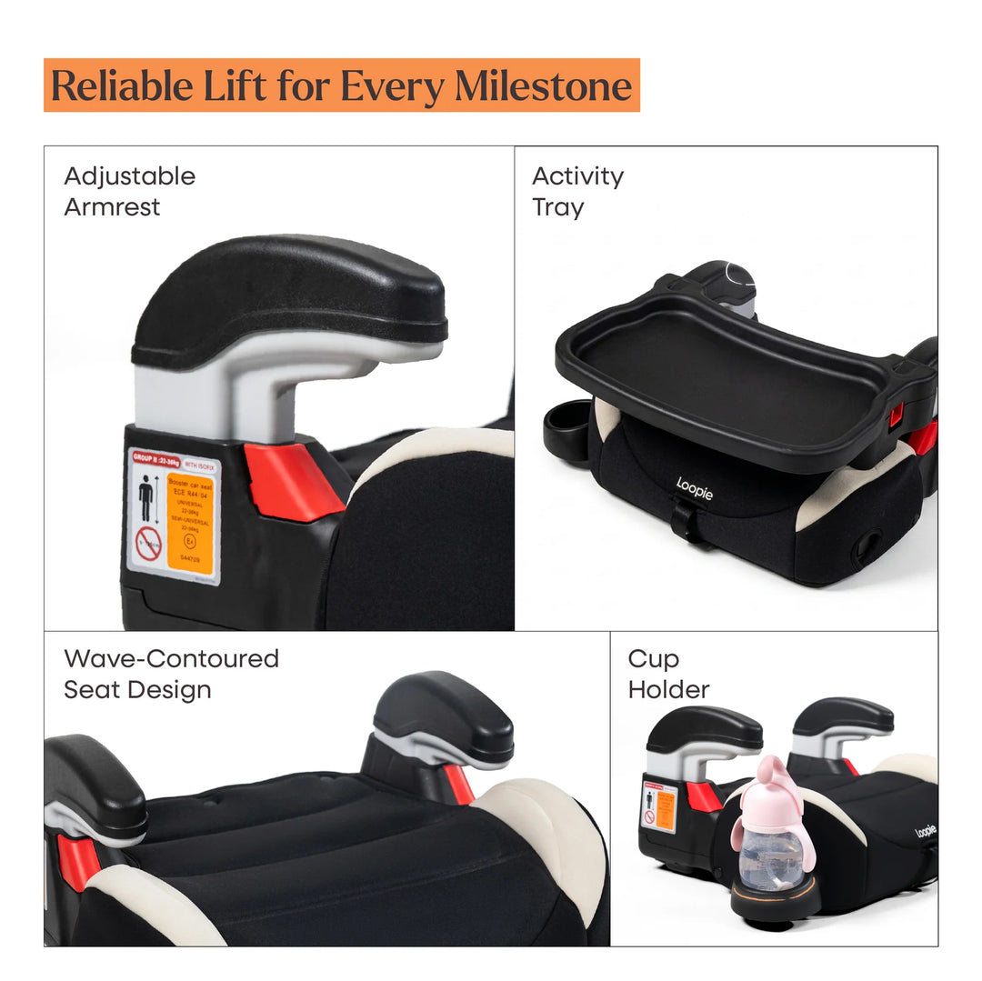 Loopie Lift | Booster Car Seat - Black