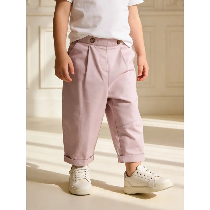 The Baby Trunk Unisex Comfy Solid Pants - Pink