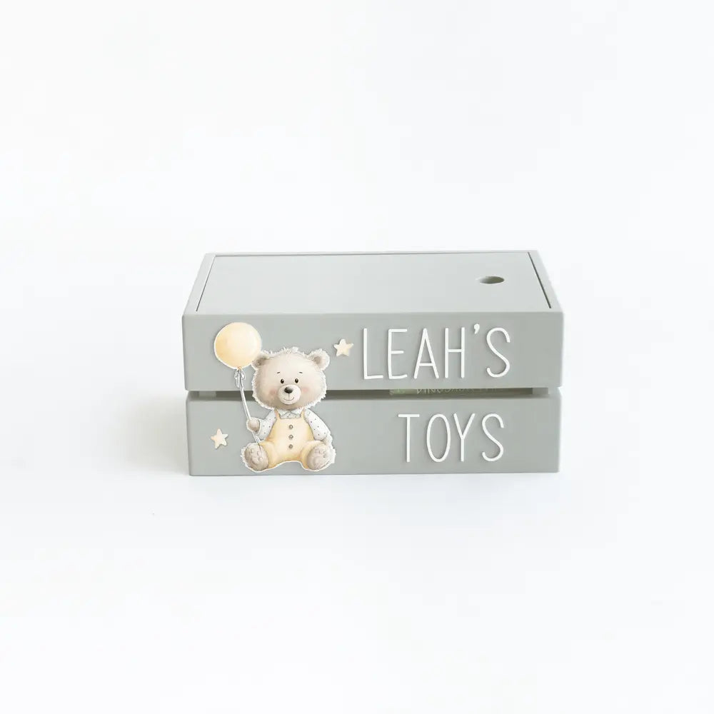 The Tiny Trove My Toy Box (Teddy Balloon) - Grey