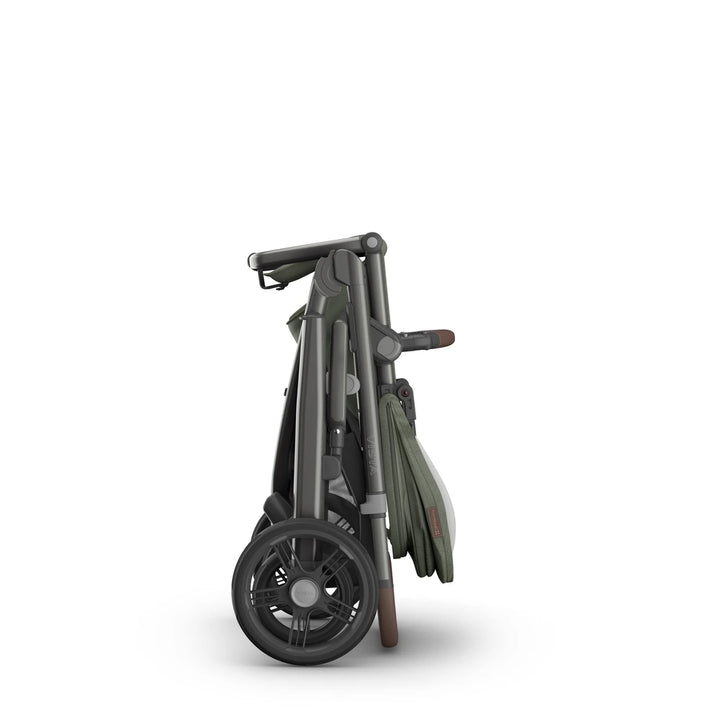 UPPAbaby Vista V3 Reversible Seat Stroller, Flat Recline, Multiple Seat Configurations, Converts to Sibling Stroller, Includes Insect Net and Rain Cover, up to 4 Years - Evelyn/Meadow Green