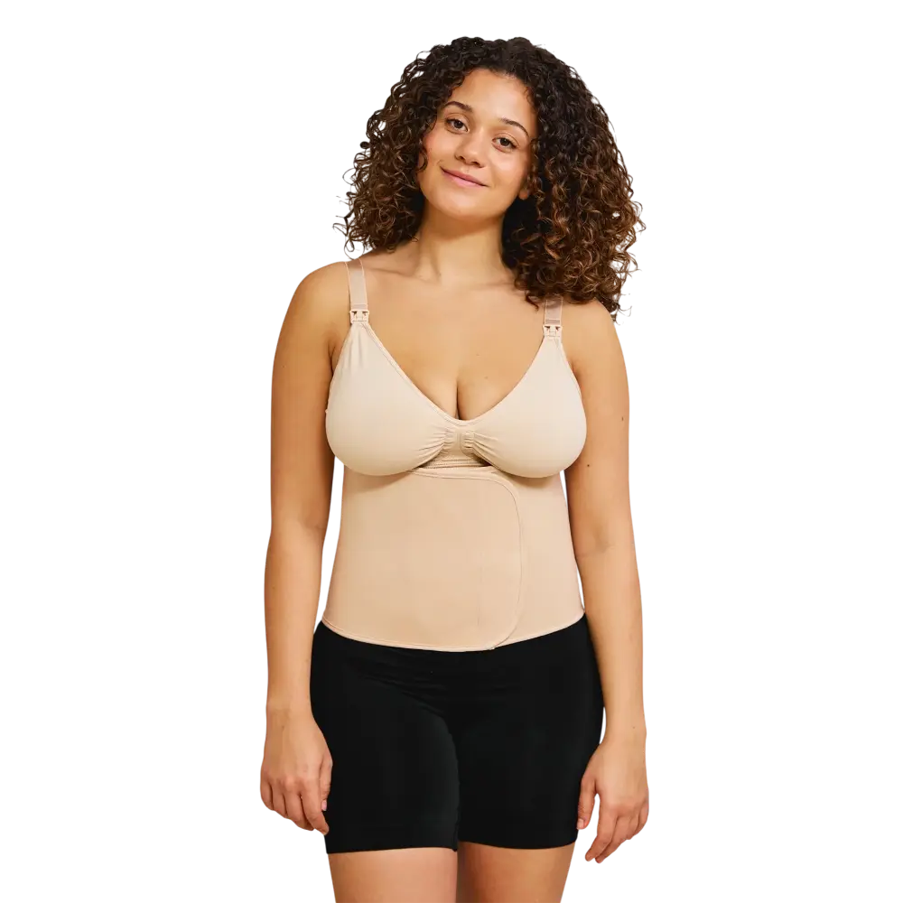 Carriwell Organic Cotton Post Birth Belly Binder - Honey