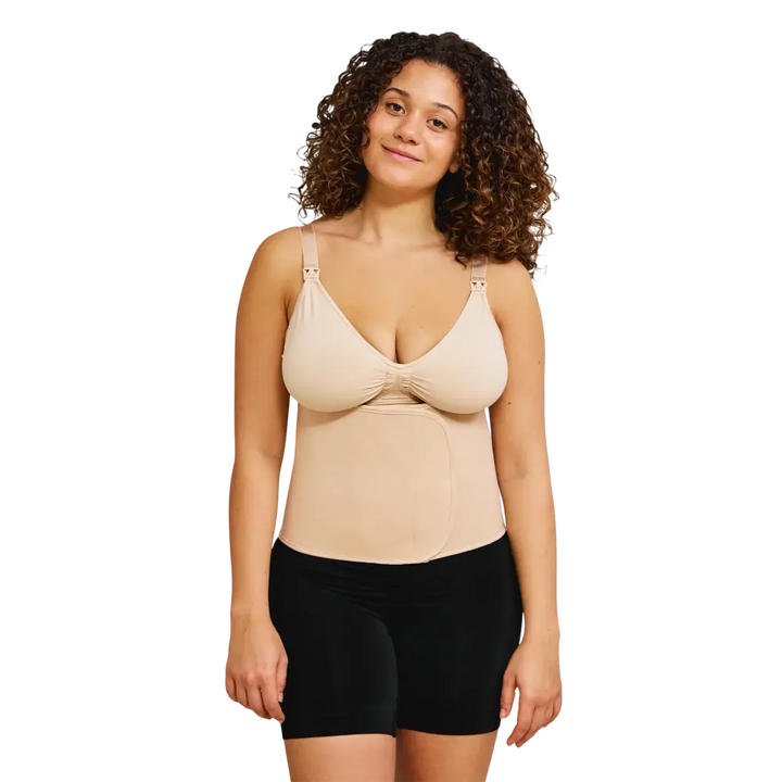 Carriwell Organic Cotton Post Birth Belly Binder - Honey