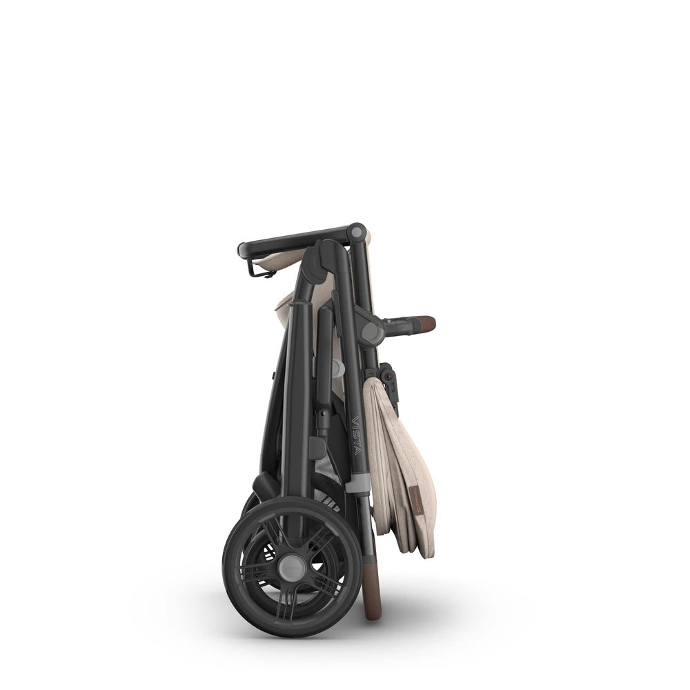 UPPAbaby Vista V3 Reversible Seat Stroller, Flat Recline, Multiple Seat Configurations, Converts to Sibling Stroller, Includes Insect Net and Rain Cover, up to 4 Years - Ada/Sandstone