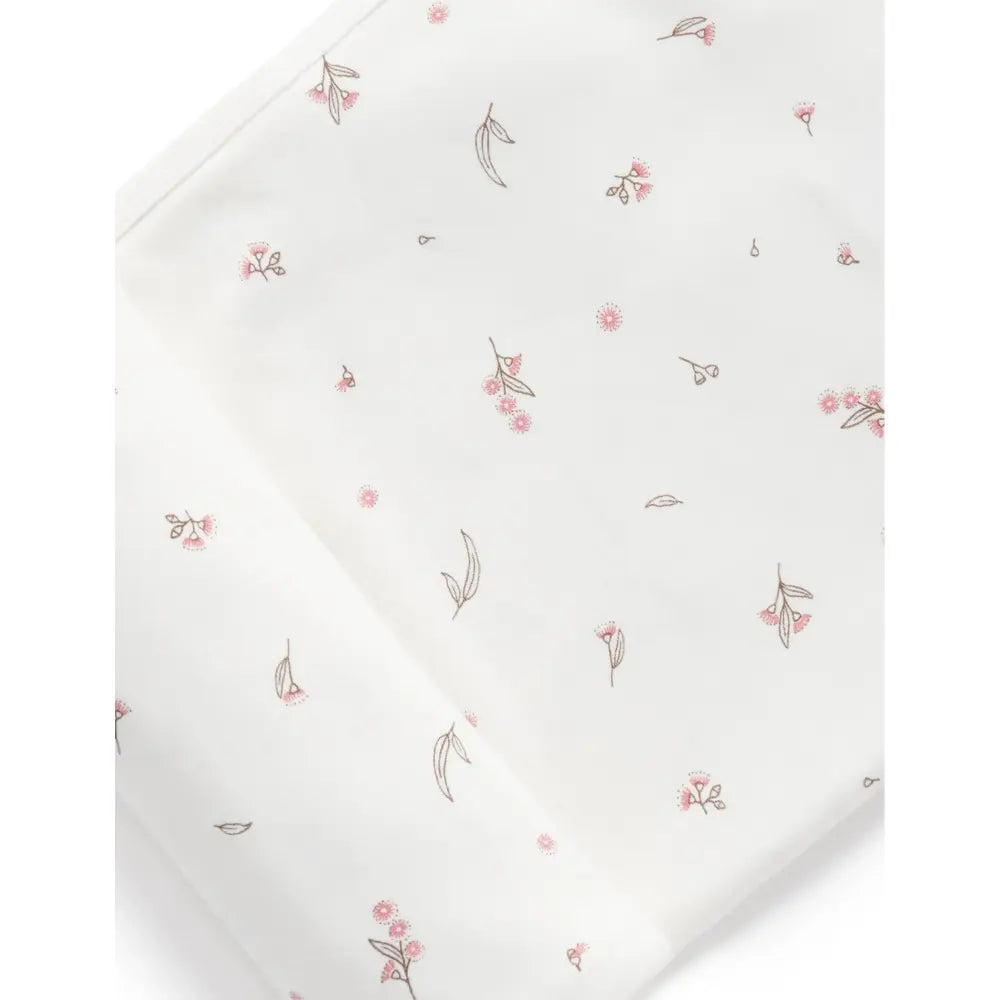 Purebaby Unisex Organic Cotton Bunny Rug &amp; Snookie Pack - Vanilla Blossom