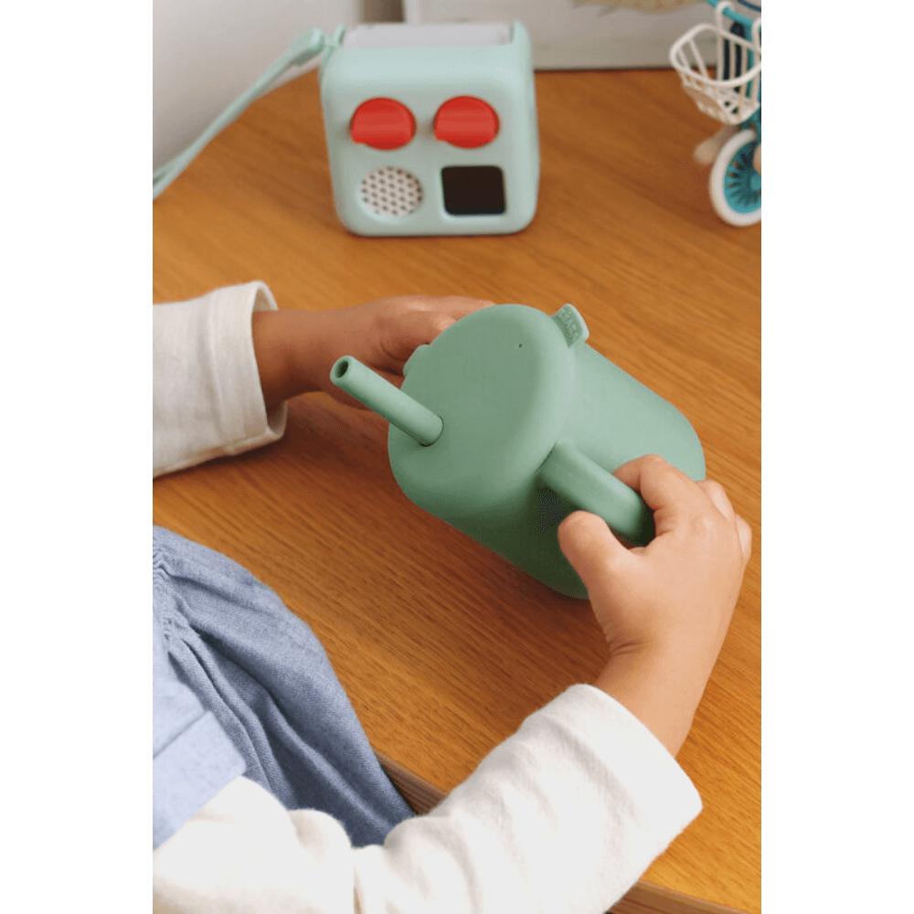 Beaba Silicone Straw Cup - Sage Green