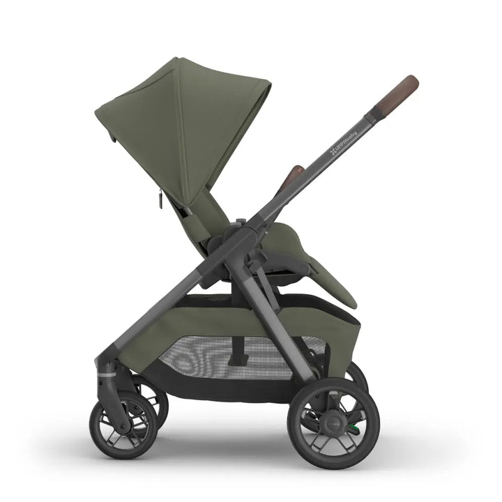 UPPAbaby Kona Stroller, Compact, Reversible Seat, Flat Recline, One Hand Fold, Includes Rain Cover &amp; Insect Net, Suitable from Birth - Evelyn/Meadow Green