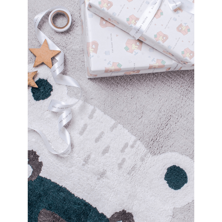 The Baby Trunk Bear Printed Cotton Anti Skid Water Resistance Floor Mat