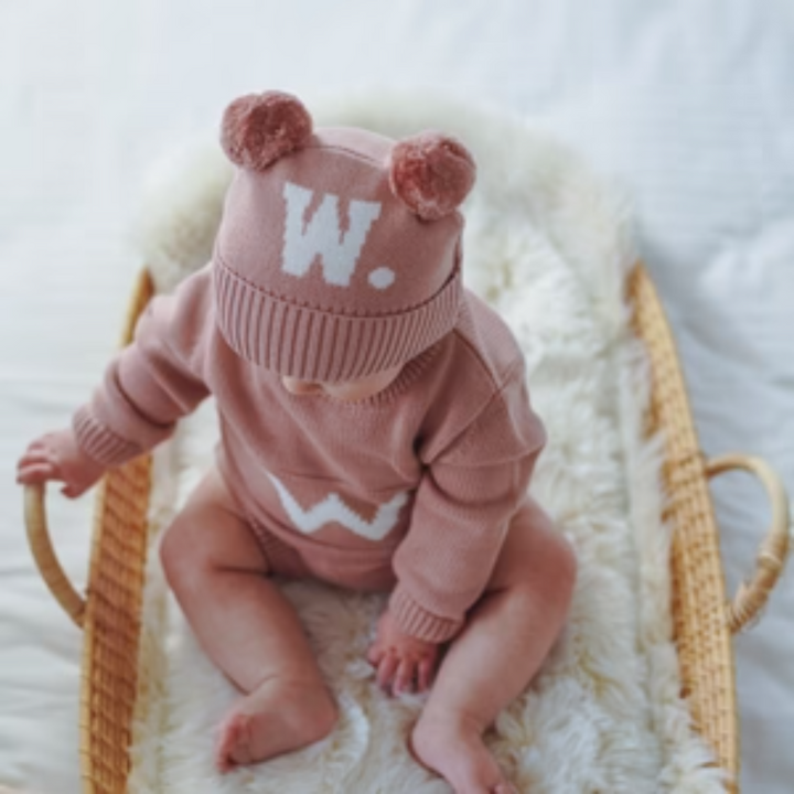 NamelyCo Letter Bodysuit - Ballet