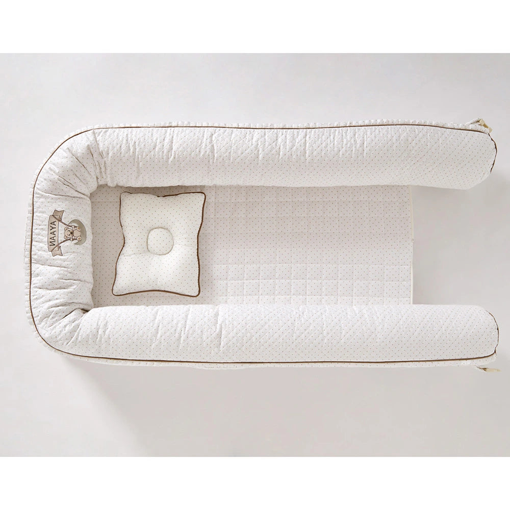Annasimona Kids Newborn Baby Nest - Polka Dots White