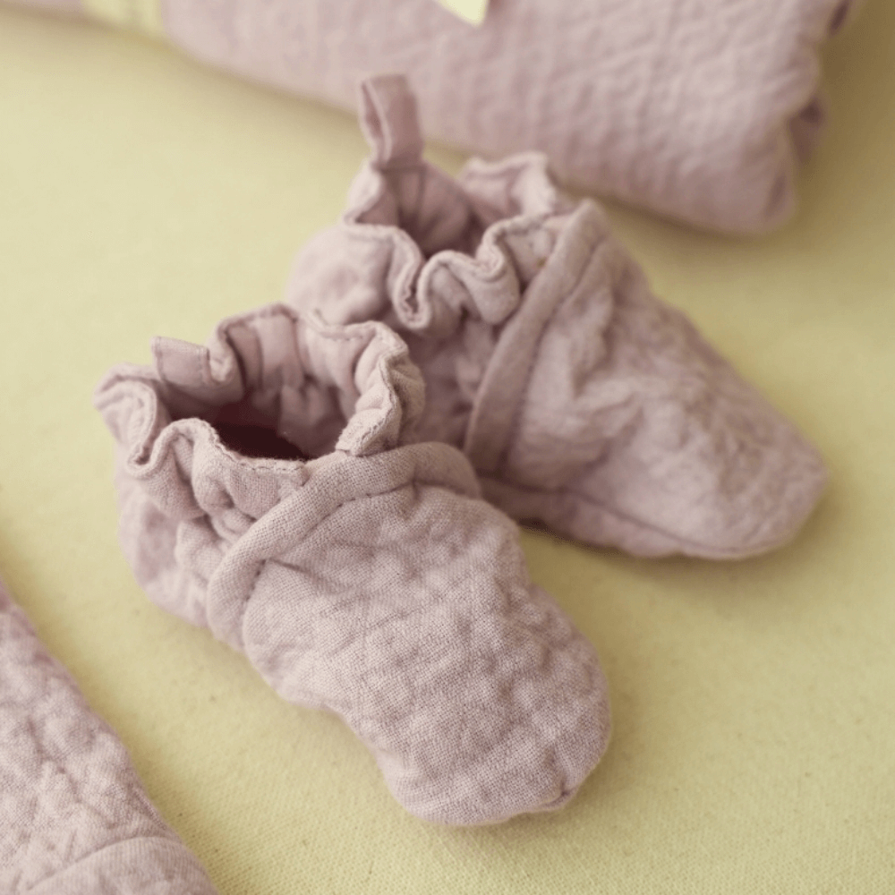 First Feather Baby Kimono Wrap Set - Orchid Tulle