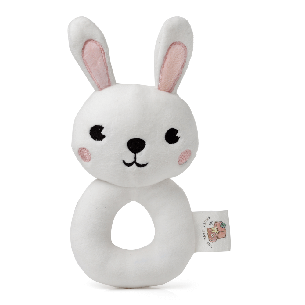 The Baby Trunk Baby Children Cosy Blanket &amp; Bunny Rattle Gift Set Box (Pack Of 2) Newborn Baby