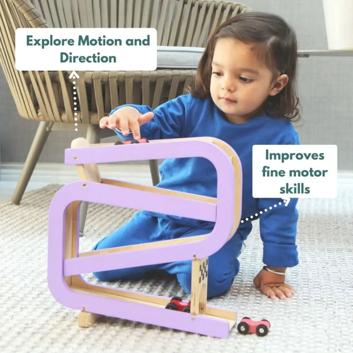 Curious Cub Montessori Box 8 | 8-Piece Wooden Toddler Toy Kit | Car Tracker, Bird Feeder &amp; More | 16+ Months