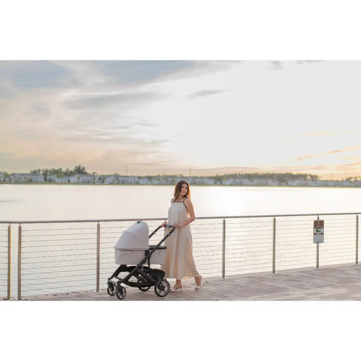 UPPAbaby Newborn Foldable Bassinet V3, Flat Recline, Stroller Carry Cot, Includes Breathable Mattress, For Kona, Cruz, Vista Stroller -  Ada/Sandstone