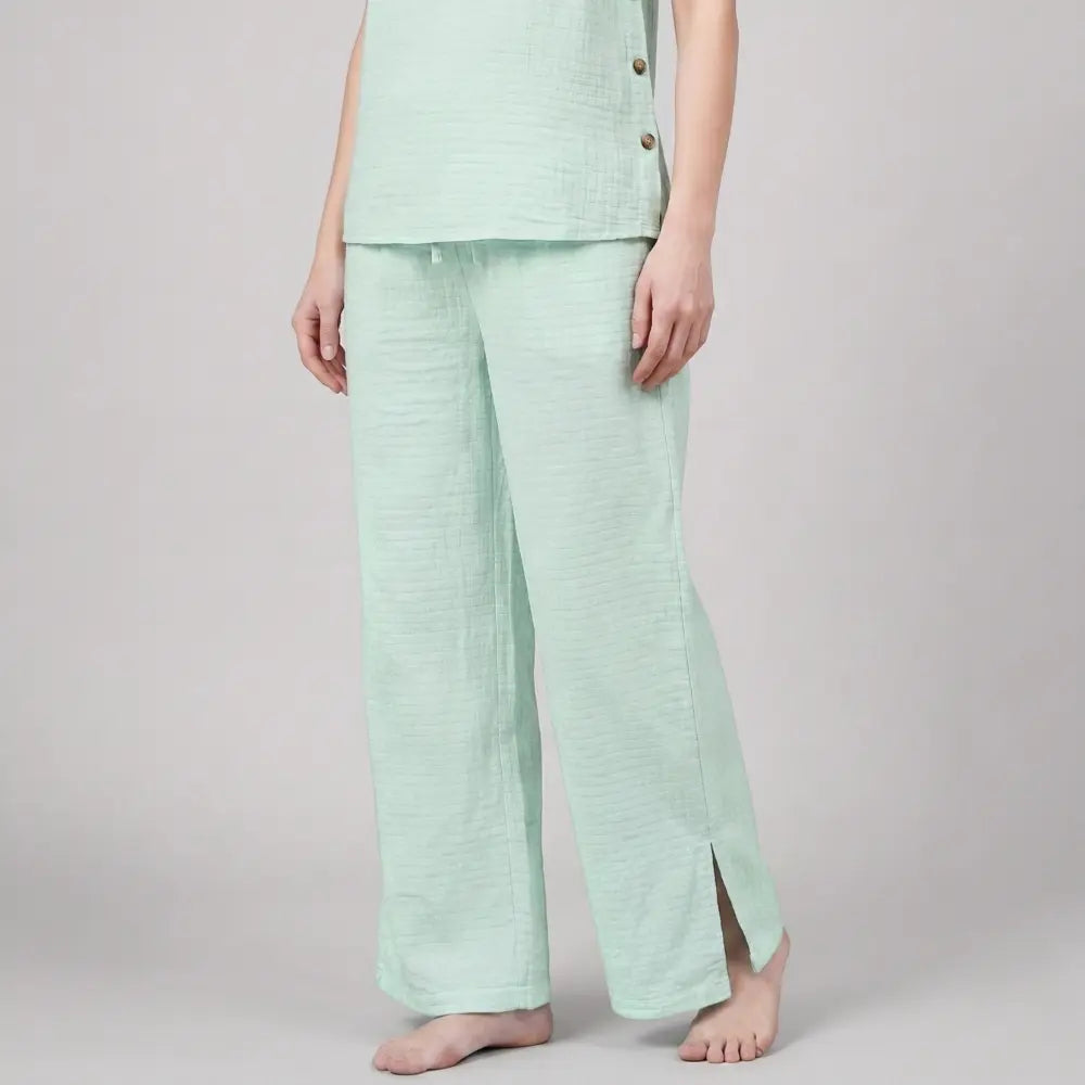 SOL MAMA Side Buttoned Nursing Top - Sea Green