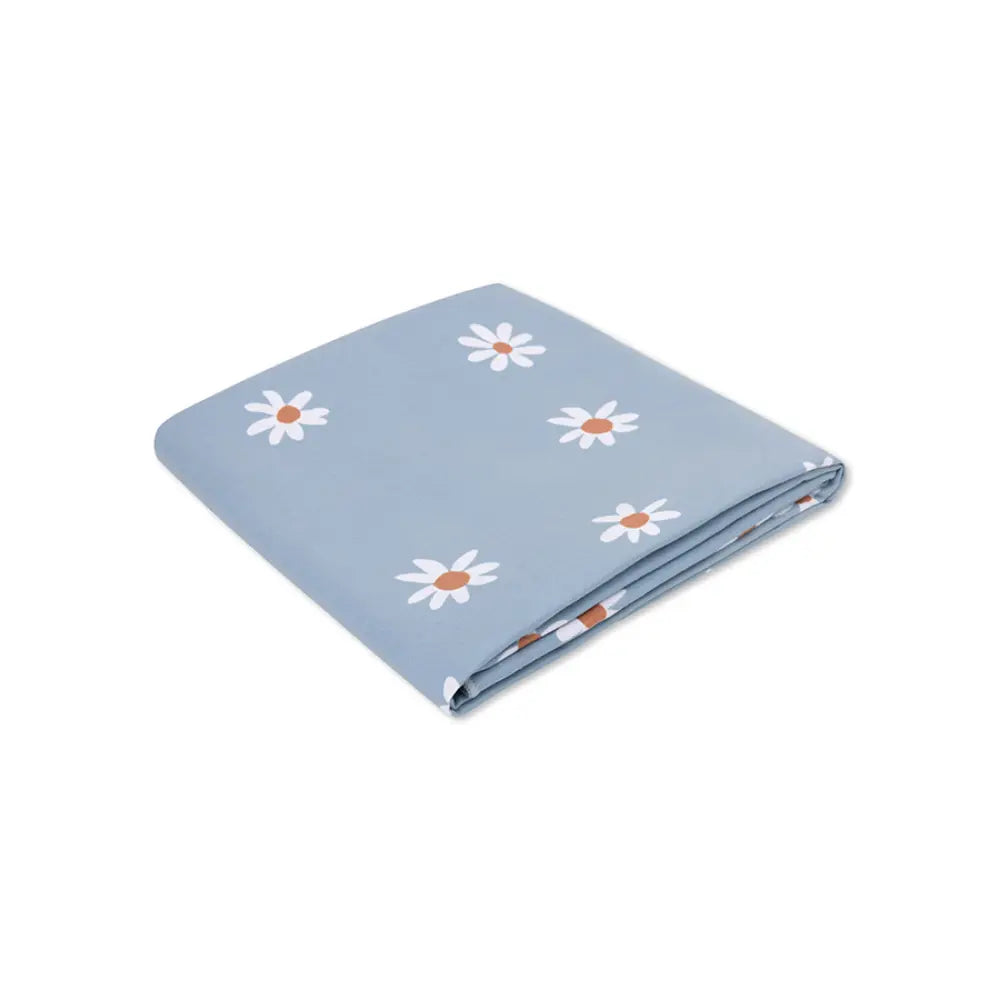 Swim Essentials Microfiber Beach Towel, Quick-Dry Sand-Resistant Towel, 135 × 65 cm, Blue - Daisy Flower