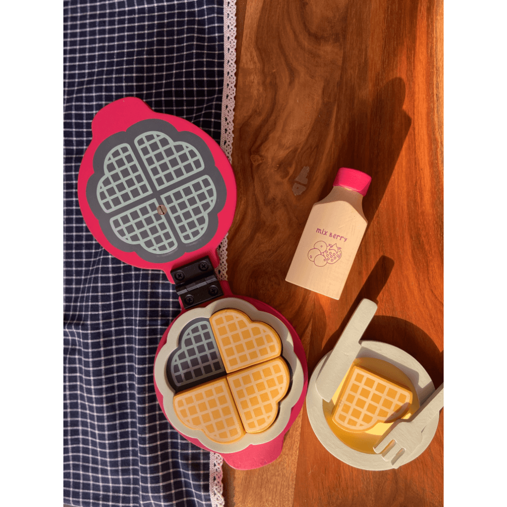 Playbox Wooden Waffle Maker Cooking Set