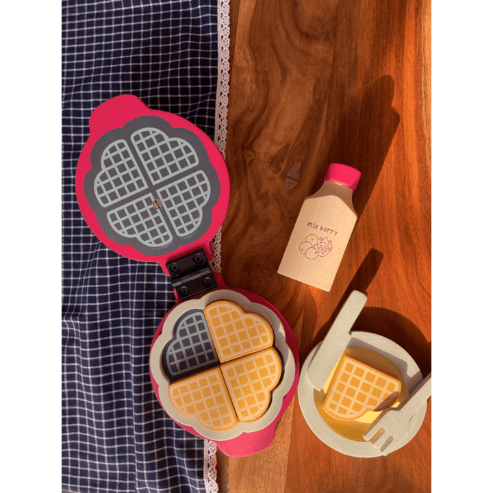 Playbox Wooden Waffle Maker Cooking Set