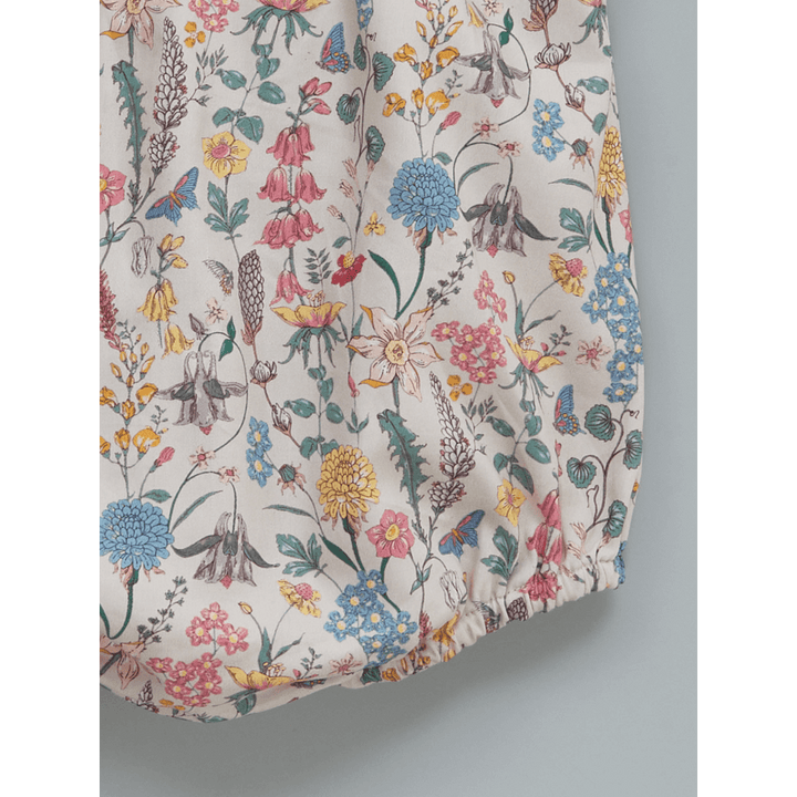 Liz Jacob Love Struck Handwoven Cotton Sateen Romper – Digital Print