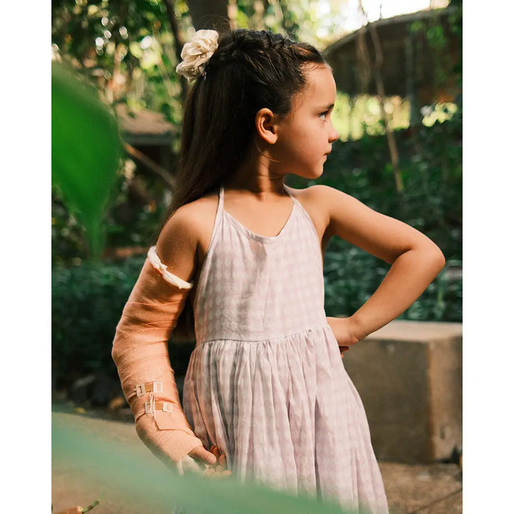 Love The World Today Bloom Dress In Lilac Rhombus For Girls