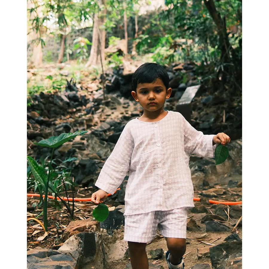 Love The World Today Shared Secrets Co-Ord In Lilac Rhombus For Boys