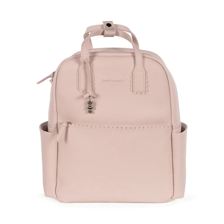 Pasito a Pasito Diaper Backpack with Changing Pad, Large Capacity Water-Resistant with Multi-Pocket Organizer, Insulated Bottle Pocket, Shoulder &amp; Stroller Straps, Icon Eco Leather - Rose