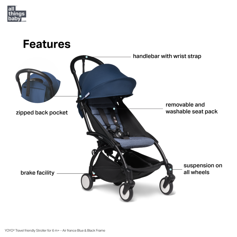 YOYO Stroller for 6 m Air France Blue Special Edition AllThingsBaby