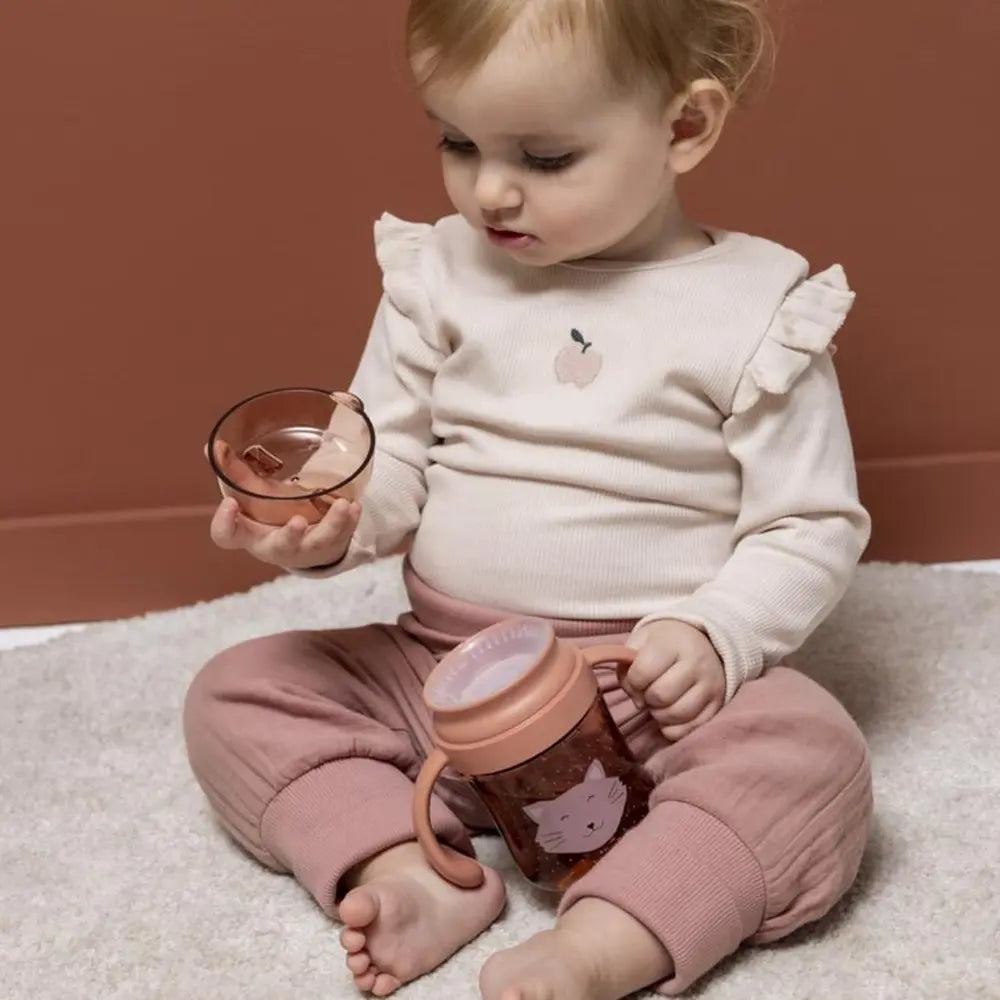 Trixie 360° Baby Training Cup with Handles | No-Spill Sippy Cup for Toddlers | BPA-Free Tritan™ Cup with Lid &amp; Easy Grip Handles | 6 Months+  | Mrs. Cat