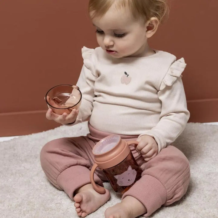 Trixie 360° Baby Training Cup with Handles | No-Spill Sippy Cup for Toddlers | BPA-Free Tritan™ Cup with Lid &amp; Easy Grip Handles | 6 Months+  | Mrs. Cat