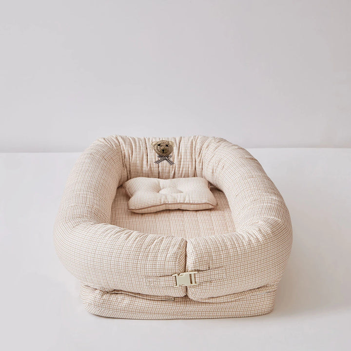 Annasimona Kids Newborn Baby Nest - Teddy Checks