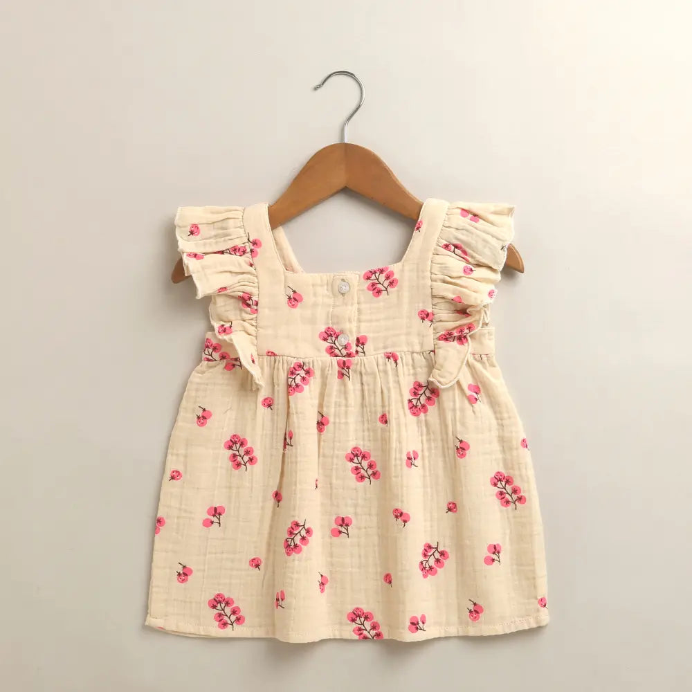 Sweetlime By As Cherry Kiss Cotton Ruffle Summer Co-ord Set