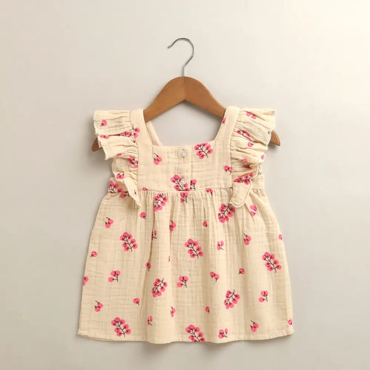 Sweetlime By As Cherry Kiss Cotton Ruffle Summer Co-ord Set
